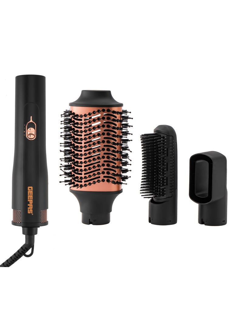 4-IN-1 Hair Styles | 3 Speed, 3 Heat Settings 1200W| 360-Degree Swivel Cord and Hanging Function| Perfect for Salon and At Home Styling, Three Interchangeable Heads| 2 Years Warranty GH86067