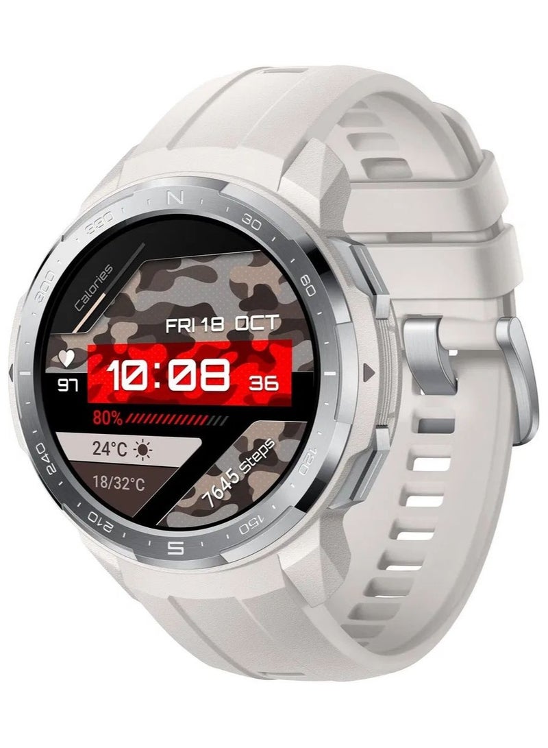 Watch Gs Pro 25 Days Battery Gps Outdoor Navigation With Route Back Weather Alerts Multiskiing Modes 247 Heart Rate Monitoring 500 Songs Storage Marl White
