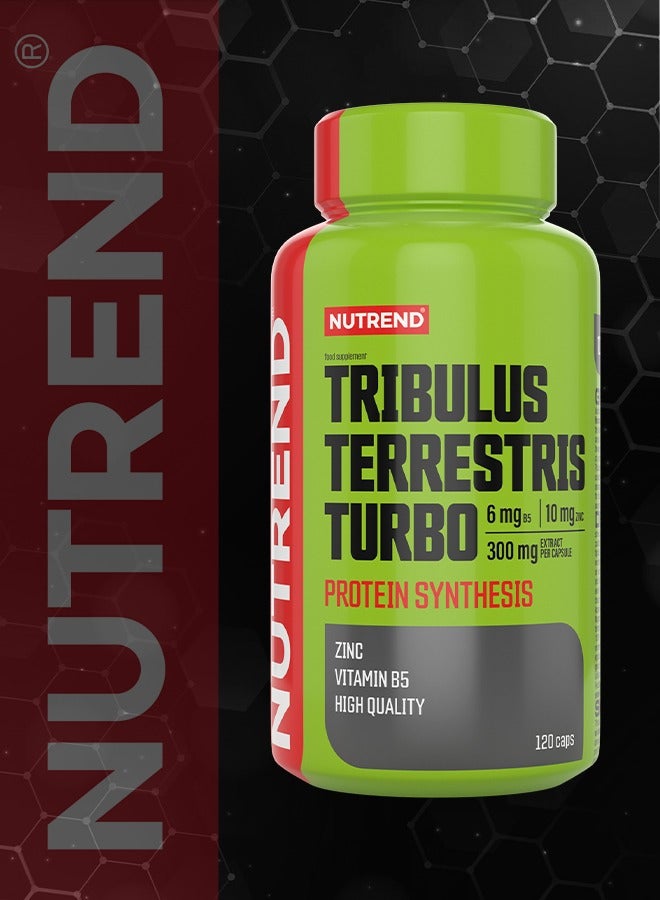 Tribulus Terrestris Turbo – 120 Capsules – Natural Testosterone Booster for Strength, Vitality, and Muscle Growth