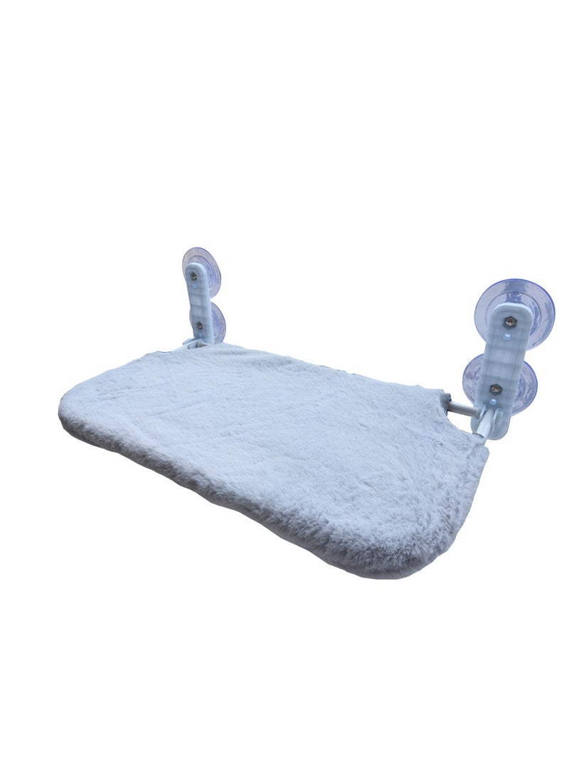 Folding balcony suction cup glass cat bed