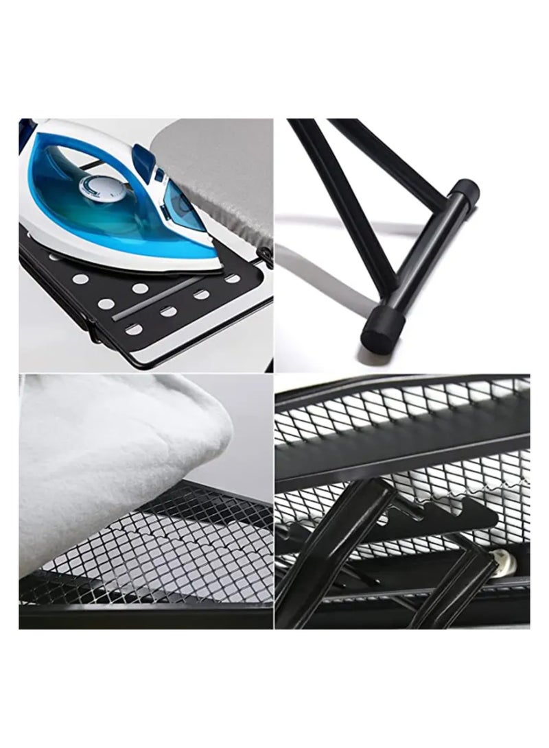 Ironing Board, Height Adjustments Dress Press Board with Steam Press Rest and Heat Resistant Covers, Foldable Pressing Table for Home