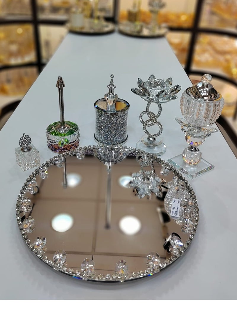 Bakhoor Burner Set Crystal Elegance Ideal Wedding Gift and Home Décor with a Blend of Arabic and English Culture