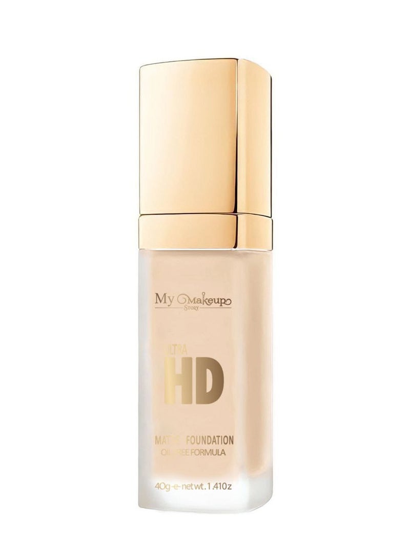 Ultra HD Matte Foundation, Long Lasting, Waterproof, Full Coverage, Matte Liquid Foundation
