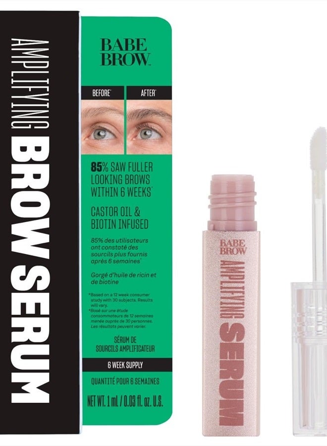 Babe Original Eyebrow Serum For Thicker Brows - Brow Serum with Castor Oil, Biotin, Repairing Amino Acids