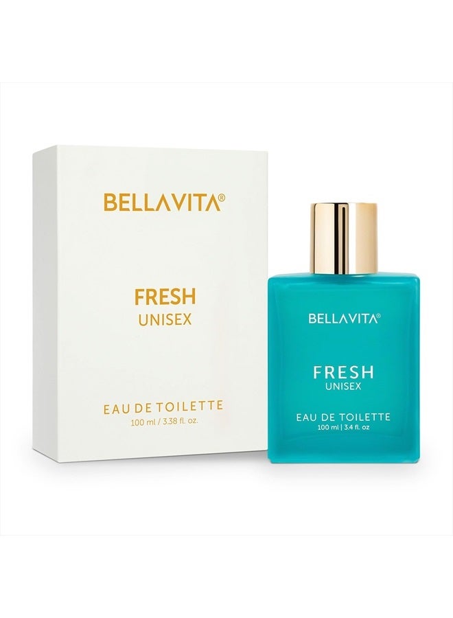 Fresh (3.4 fl. oz.) Eau de Toilette for women with Bergamot, Lavender, Ylang-Ylang | Premium perfume imported from Italy and France | Long-lasting perfume