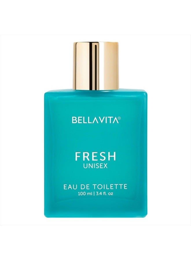 Fresh (3.4 fl. oz.) Eau de Toilette for women with Bergamot, Lavender, Ylang-Ylang | Premium perfume imported from Italy and France | Long-lasting perfume