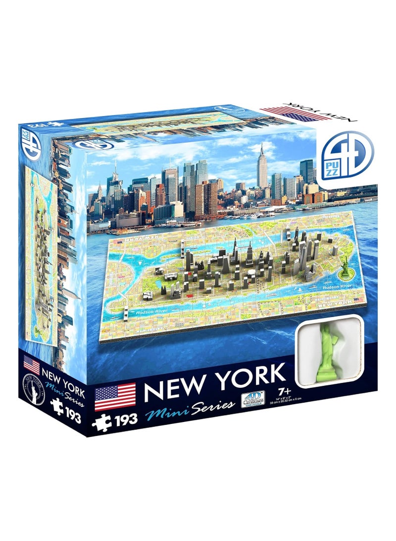 4D Cityscape Mini Puzzle-New York-193 Pieces
