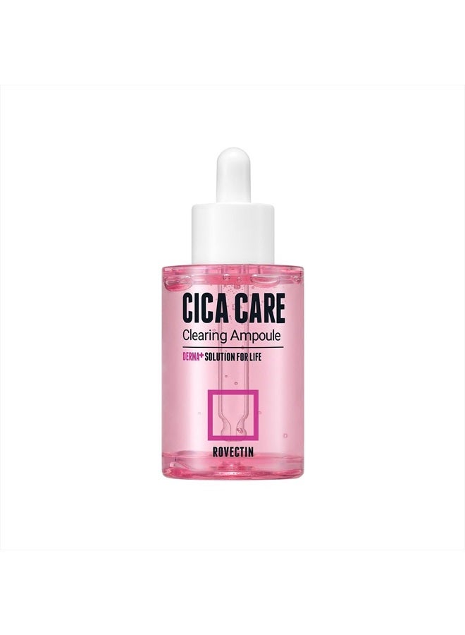 Cica Care Clearing Ampoule for Soothing and Sensitive Care For Ance, Blemish, Redness with Calamine, Centella Asiatica and Damask Rose (1 Fl. Oz, 30ml)