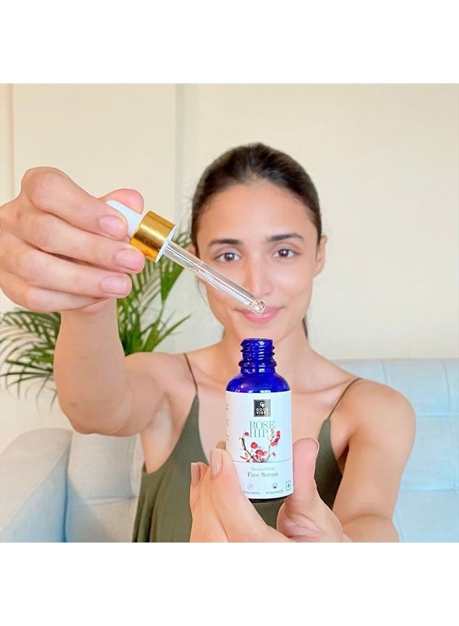 Rosehip Radiant Glow Face Serum | Lightweight Moisturizing Naturally Brightening Formula For All Skin Types | Natural, No Parabens & Sulphates (30 ml/1.01 Fl Oz)