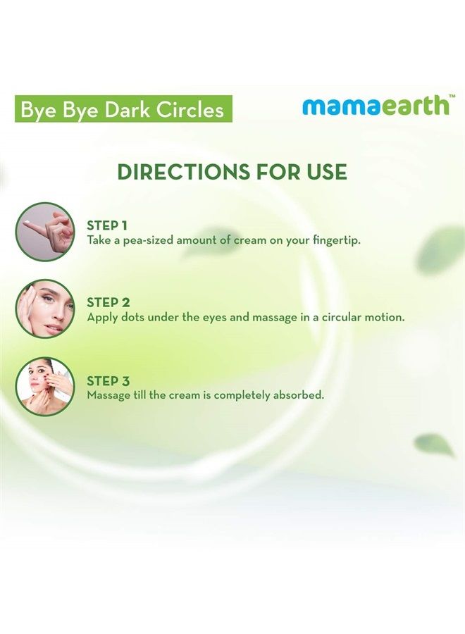 Mamaearth Bye Bye Dark Circles, Under Eye Cream for Dark Circles, with Cucumber & Peptides - 20ml