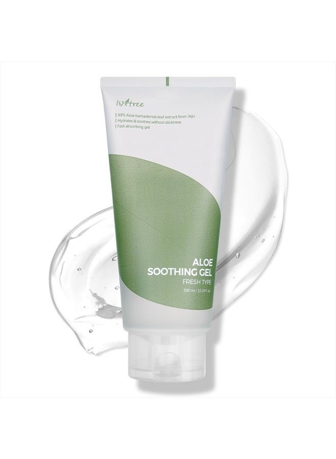 Aloe soothing gel fresh type 300ml, 10.14 fl.oz | Aloe vera 50% | Comforts sensitive skin | Refreshes and hydrates the skin