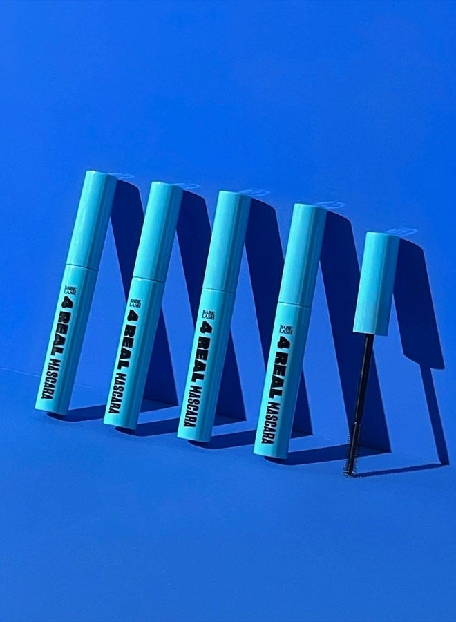 Babe Original 4 Real Mascara Black for Volume, Length, and Lift in Eyelashes, Defined & Flutterly Look, Vegan & Cruelty-Free, 8.5g