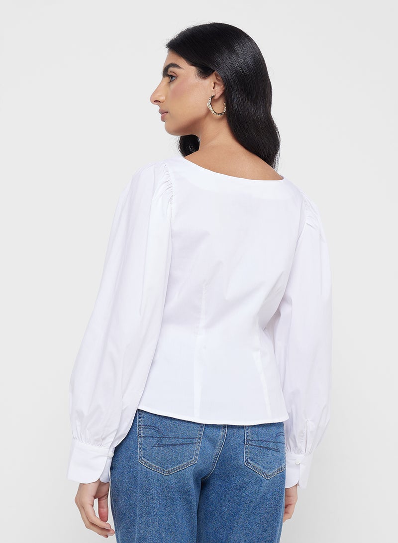 Square Neck Puff Sleeve Top