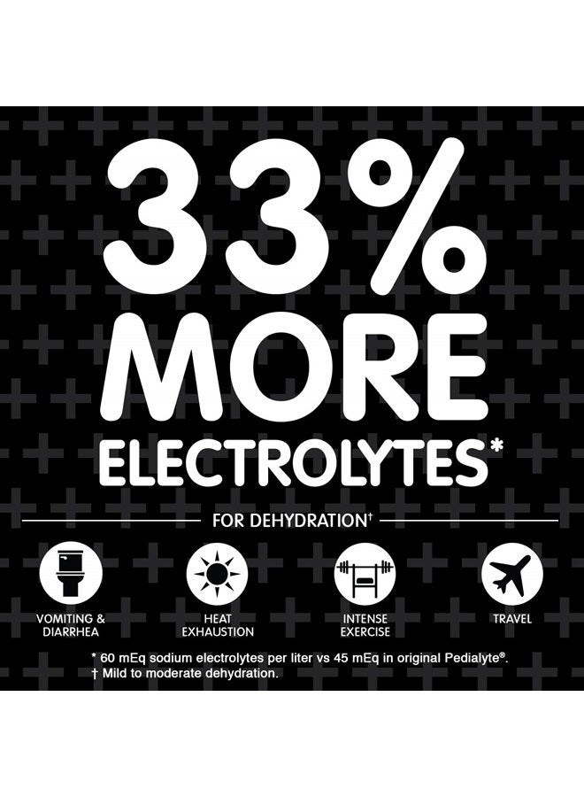 Pedialyte AdvancedCare Plus Electrolyte Powder, Strawberry Freeze And Berry Frost, With 33% More Electrolytes and Has PreActiv Prebiotics, 0.6 Oz Powder Packs (48 Count)