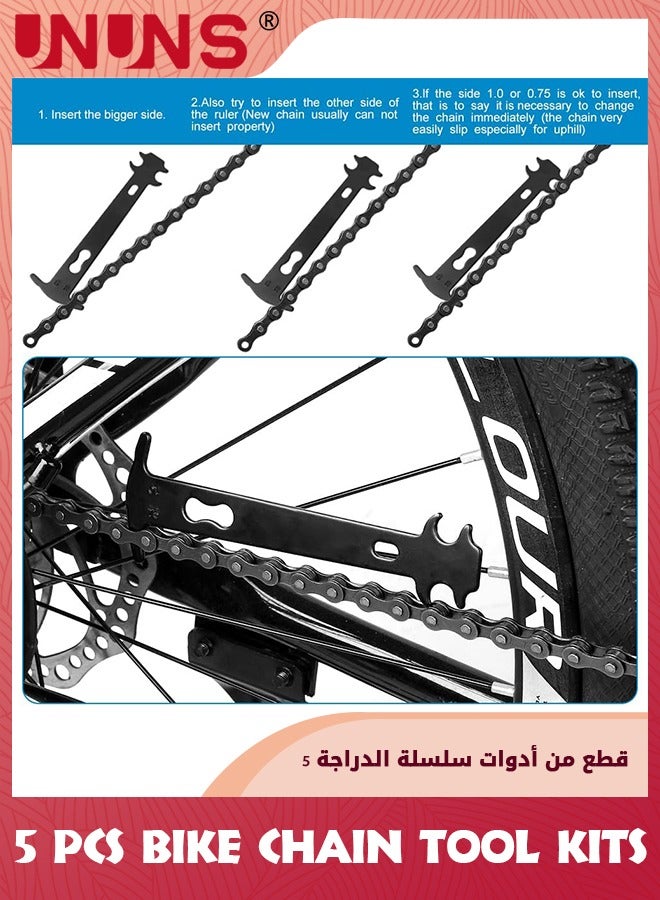Bike Chain Tool,Bicycle Chain Repair Kit,Bike Link Plier+Chain Breaker Splitter Tool+Chain Checker+Spanner+3 Pairs Bicycle Missing Links,Quick Fix Kit For Cyclists,Multi-Functional Repair Tool