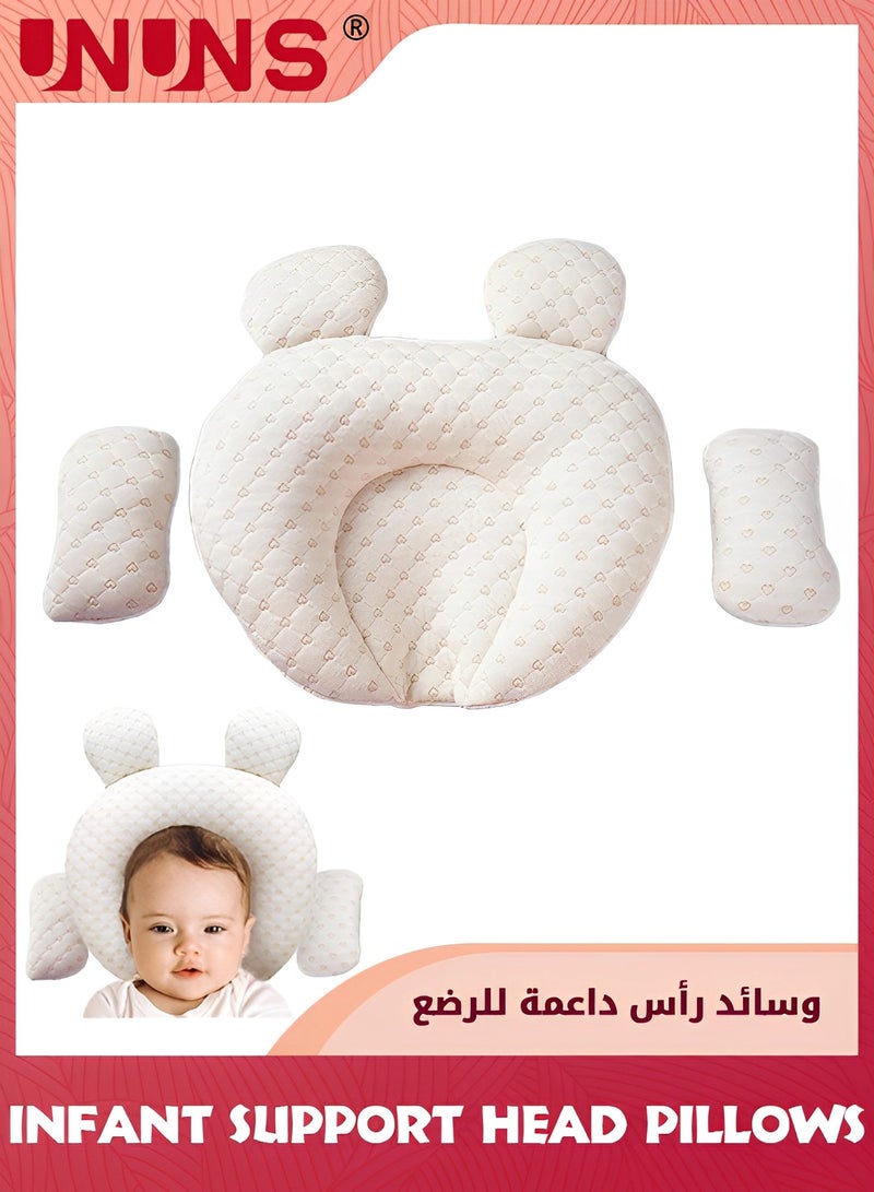 Nursery Pillows,Infant Support Head Pillows,Baby Head Shaping Pillow,Newborn Nursery Cushion U-Shaped Pillow,Soft Baby Neck Pillow,Head Support Sleeping Pillow,Latex Pillow For Infants 0-12 Months