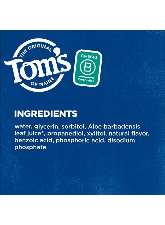 Tom's Of Maine Whole Care Natural Fluoride Mouthwash, Fresh Mint, 16 Oz (Pack of 3) (Packaging May Vary)