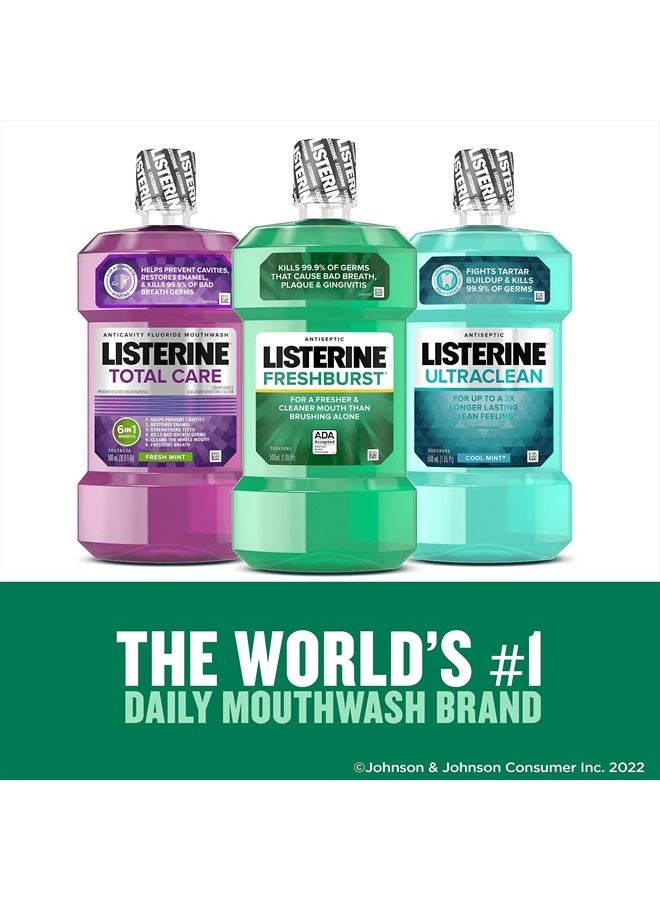 Freshburst Antiseptic Mouthwash for Bad Breath, Kills 99% of Germs That Cause Bad Breath & Fight Plaque & Gingivitis, ADA Accepted Mouthwash, Spearmint, 1 L