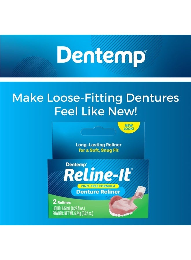 Denture Reline Kit - Advanced Formula Reline It Denture Reliner - Denture Kit to Refit and Tighten Dentures for Both Upper & Lower Denture