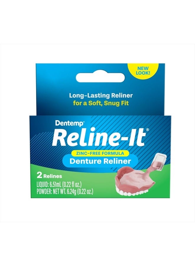 Denture Reline Kit - Advanced Formula Reline It Denture Reliner - Denture Kit to Refit and Tighten Dentures for Both Upper & Lower Denture