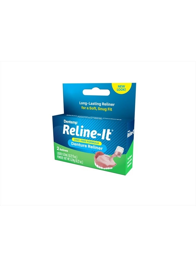 Denture Reline Kit - Advanced Formula Reline It Denture Reliner - Denture Kit to Refit and Tighten Dentures for Both Upper & Lower Denture