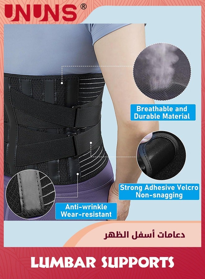 Lumbar Support Belt For Women Men,Adjustable Lower Waist Support Belt Brace Pain Relief With 6 Stays,Upgraded Bracepost Back Brace For Heavy Lifting Herniated Disc,Sciatica,Scoliosis-XL 93-110CM