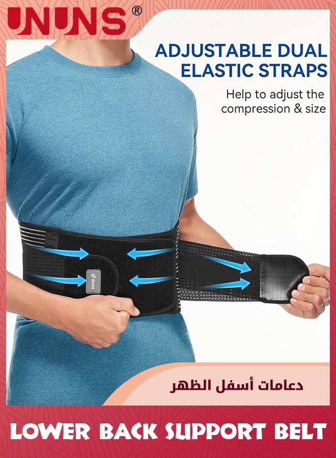 Lower Back Brace,Back Support Belt,Lumbar Support Belt For Women Men,Adjustable Lower Waist Support Belt Brace Pain Relief With 6 Stays For Heavy Lifting Herniated Disc,Sciatica,Scoliosis-L 90-103CM