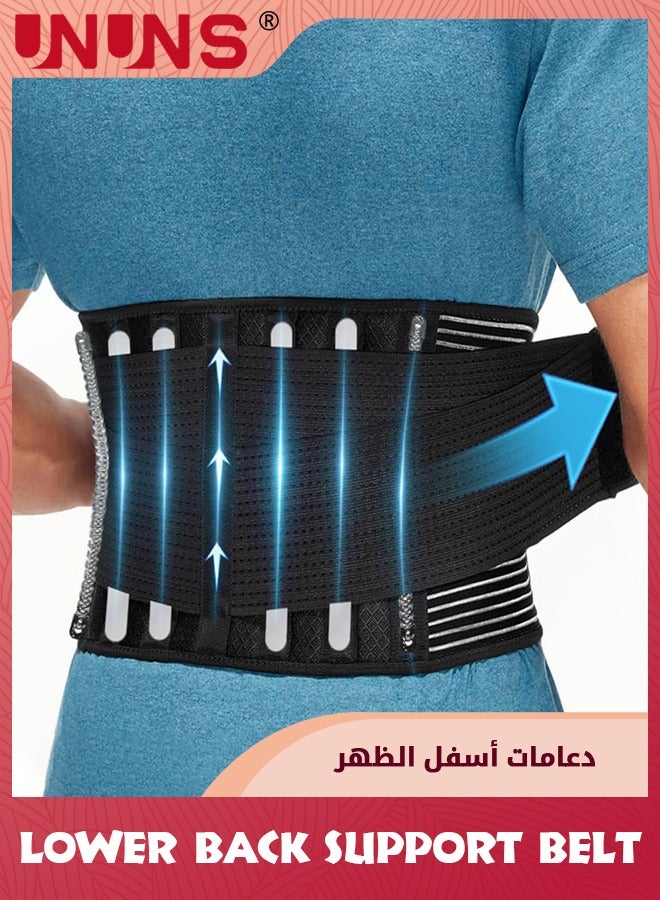 Lower Back Brace,Back Support Belt,Lumbar Support Belt For Women Men,Adjustable Lower Waist Support Belt Brace Pain Relief With 6 Stays For Heavy Lifting Herniated Disc,Sciatica,Scoliosis-L 90-103CM