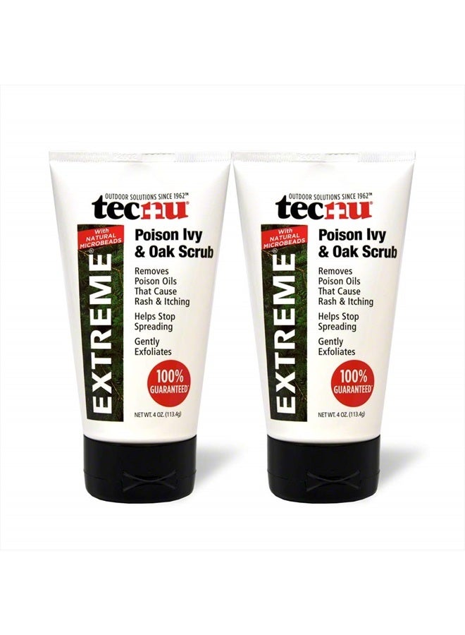 Extreme Poison Ivy & Oak Scrub—Removes Toxin from Skin That Causes Poison Ivy and Poison Oak Rash, 4-Ounce Tube, (Pack of 2)