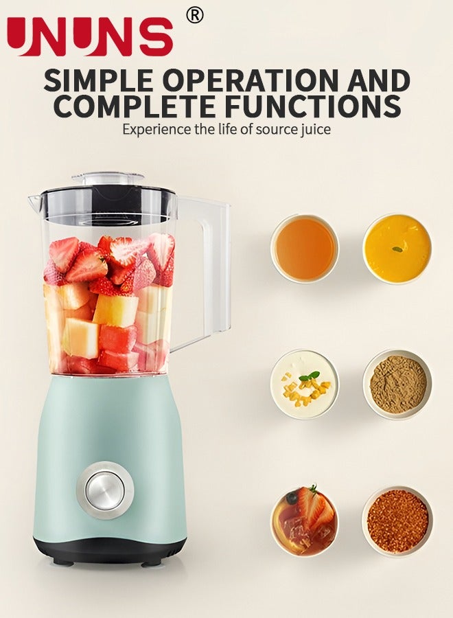 Personal Size Blenders,Classic Retro Electric Pulse Blender,1.5 Liter +500ML Glass Pitcher,High Power 1500 Watts Crushes And Pulverizes Ice Cubes,Blend Personal Smoothie,Crush Ice,Shakes