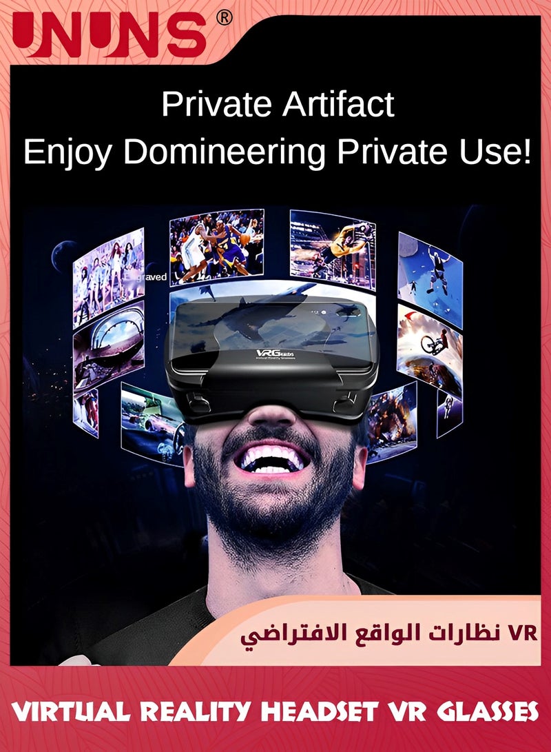 VR Headsets,Virtual Reality Headsets,3D Glasses VR Goggles For TV Movies Video Games,Stereo VR Headphones Helmets Compatible With iPhone/Android 5