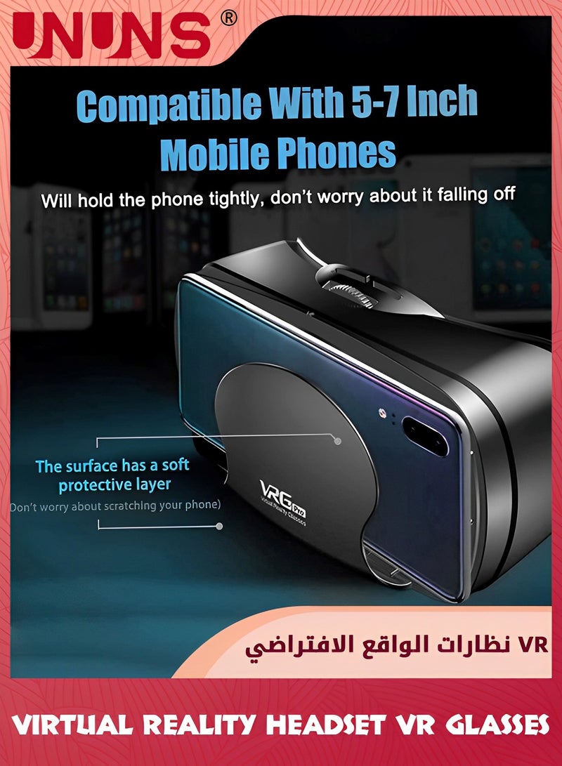 VR Headsets,Virtual Reality Headsets,3D Glasses VR Goggles For TV Movies Video Games,Stereo VR Headphones Helmets Compatible With iPhone/Android 5
