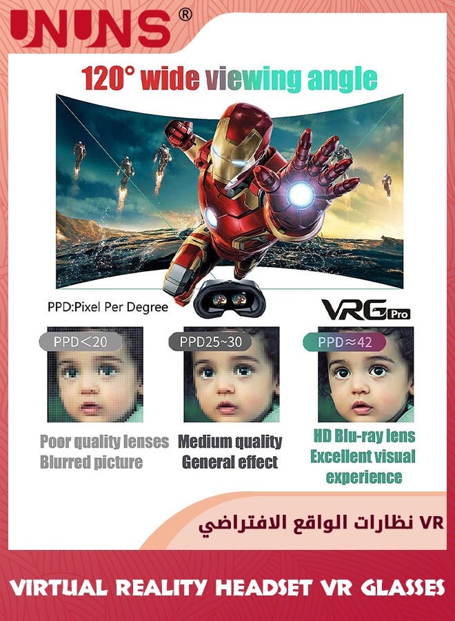 VR Headsets,Virtual Reality Headsets,3D Glasses VR Goggles For TV Movies Video Games,Stereo VR Headphones Helmets Compatible With iPhone/Android 5