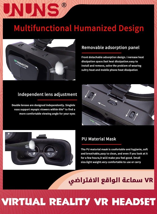 VR Headsets,Virtual Reality Headsets,3D Glasses VR Goggles For TV Movies Video Games,Stereo VR Headphones Helmets Compatible With iPhone/Android 4.7