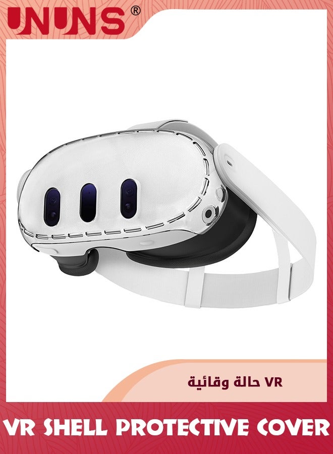 VR Shell Protective Cover For Meta/Oculus Quest 3,Plastic Protective Shell Cover Anti Scratch Anti Dust Anti Shock Case,Accessories For VR Headset Quest 3,Frosted Clear
