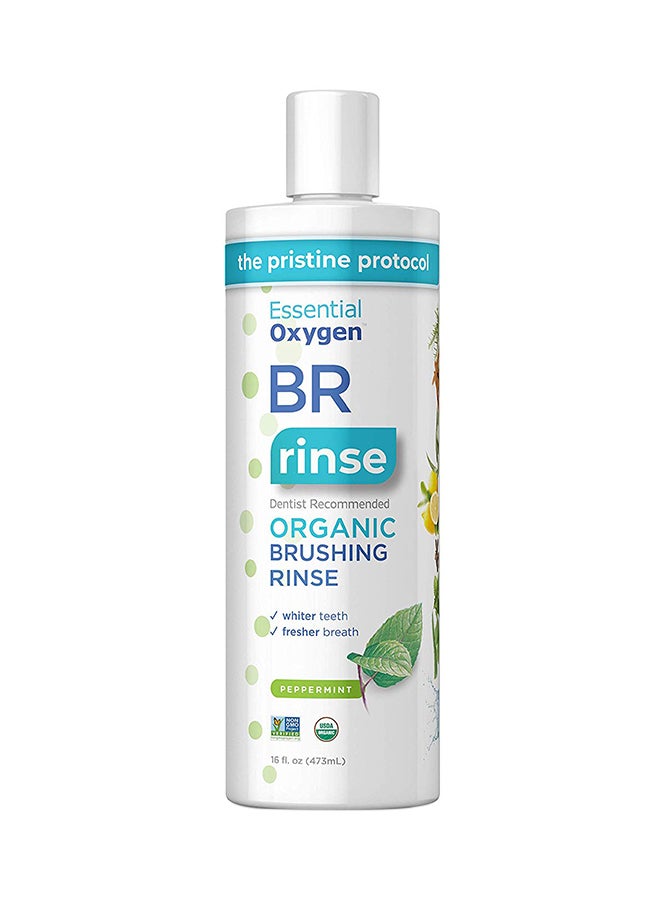 Natural Brushing Rinse Whiter Teeth Peppermint Mouthwash