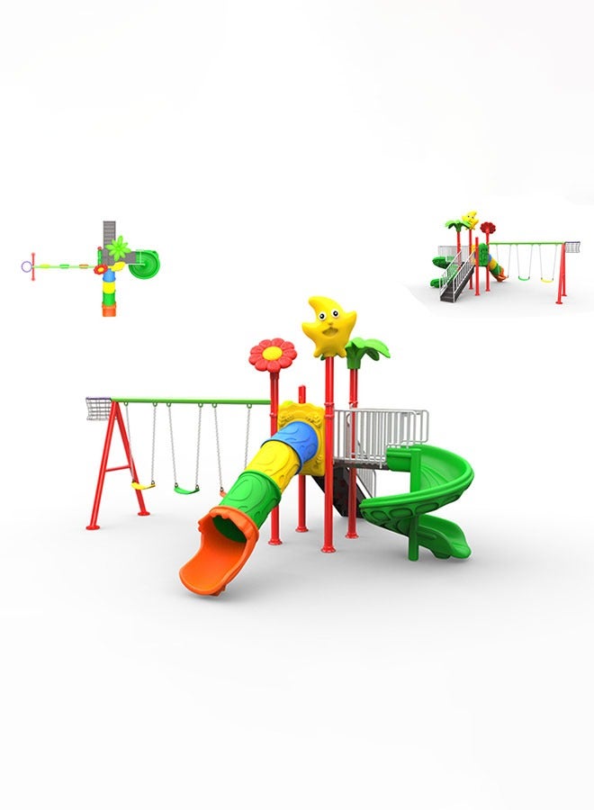 Kindergarten Outdoor Plastic Kids Play Equipment Resistant To Sunlight Playground Swing