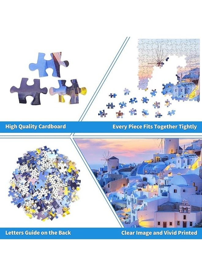 1500-Piece Dual-Scene Jigsaw Puzzle Aegean Sea & Space Tourist Adventure, High-Quality, Challenging Puzzle for Adults