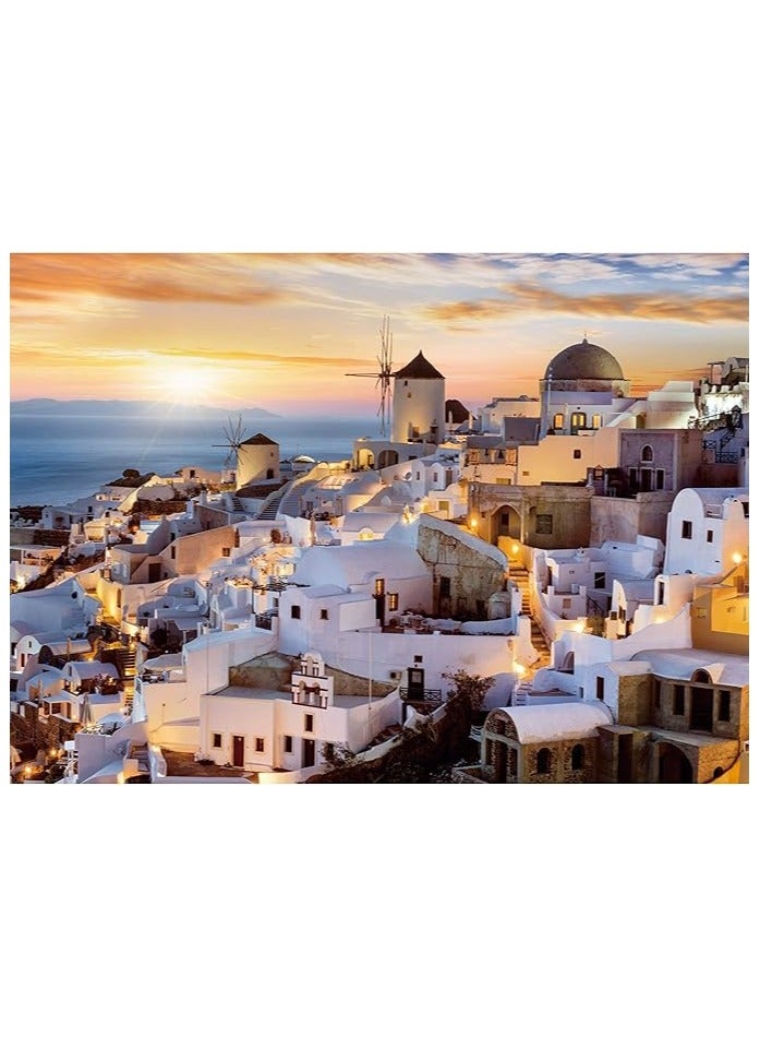 1500-Piece Dual-Scene Jigsaw Puzzle Aegean Sea & Space Tourist Adventure, High-Quality, Challenging Puzzle for Adults