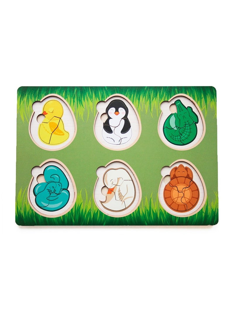 FOFA Wooden Jigsaw 31 Pieces Educational Puzzle egg Toys for Kids Ages 3+ Years