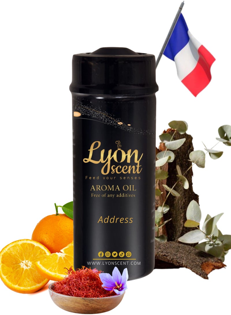 Lyon Scent Aroma Oil, 100% Pure Oil, Perfume for Air Freshener, Diffuser Aroma, Fragrance Oil, Air Freshener Oil refill, Essential Scented Oil, Luxurious Scent (ADDRESS)