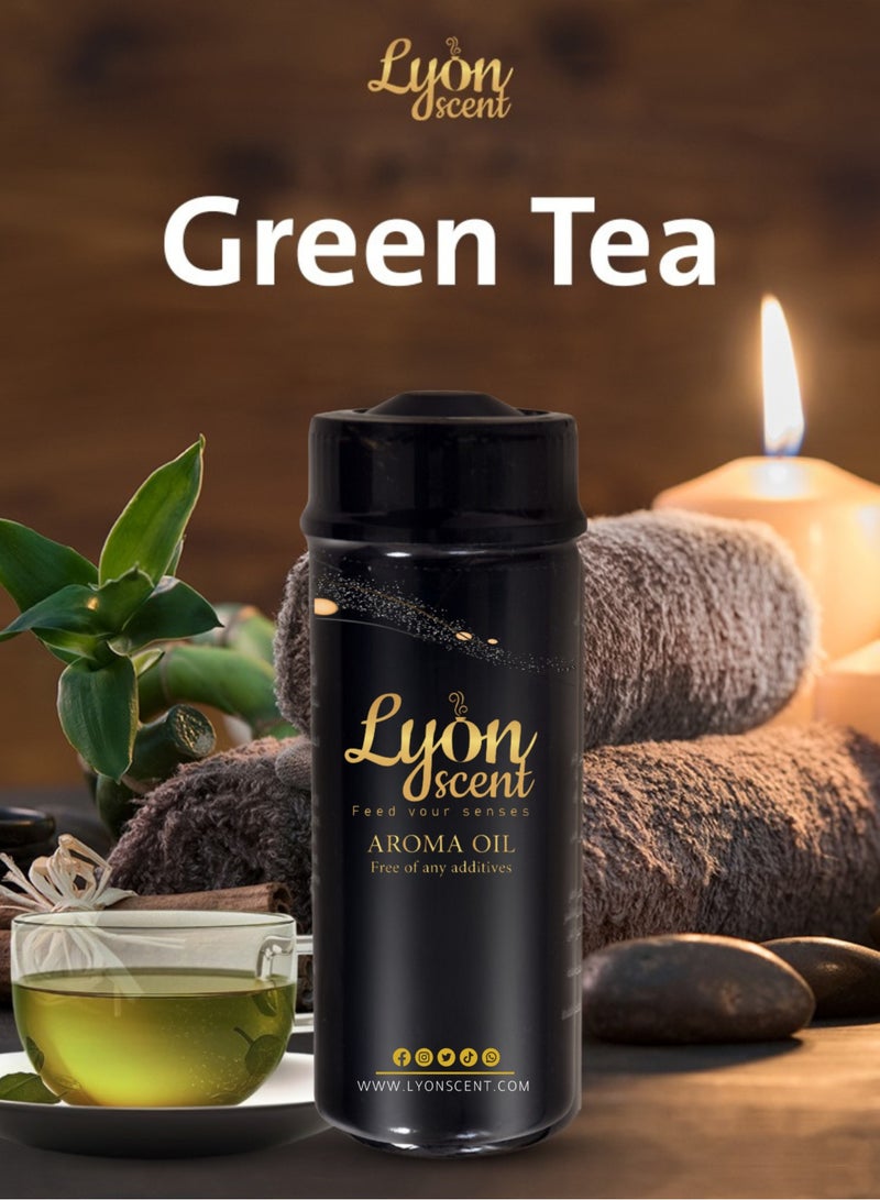 Lyon Scent Aroma Oil, 100% Pure Oil, Perfume for Air Freshener, Diffuser Aroma, Fragrance Oil, Air Freshener Oil refill, Essential Scented Oil, Luxurious Scent (GREEN TEA)