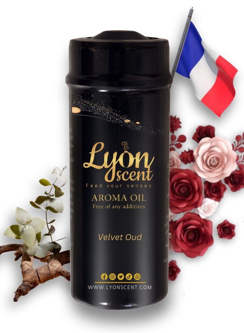 Lyon Scent Aroma Oil, 100% Pure Oil, Perfume for Air Freshener, Diffuser Aroma, Fragrance Oil, Air Freshener Oil refill, Essential Scented Oil, Luxurious Scent (VELVET OUD)