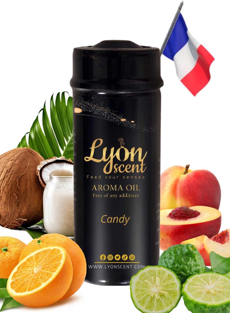 Lyon Scent Aroma Oil, 100% Pure Oil, Perfume for Air Freshener, Diffuser Aroma, Fragrance Oil, Air Freshener Oil refill, Essential Scented Oil, Luxurious Scent (Candy)