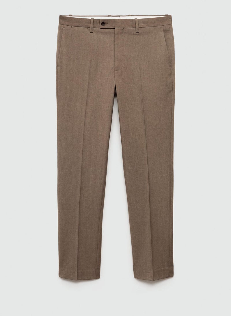 Stretch Fabric Slim Fit Suit Pants