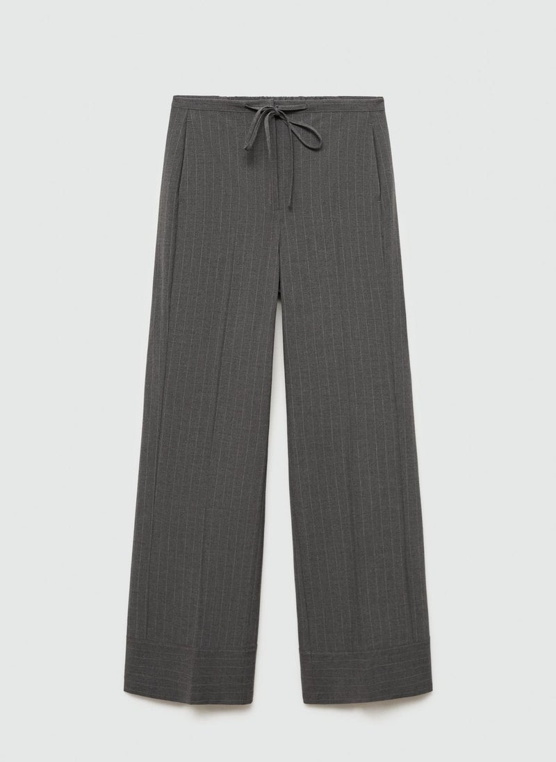 Chalk Stripe Straight Trousers