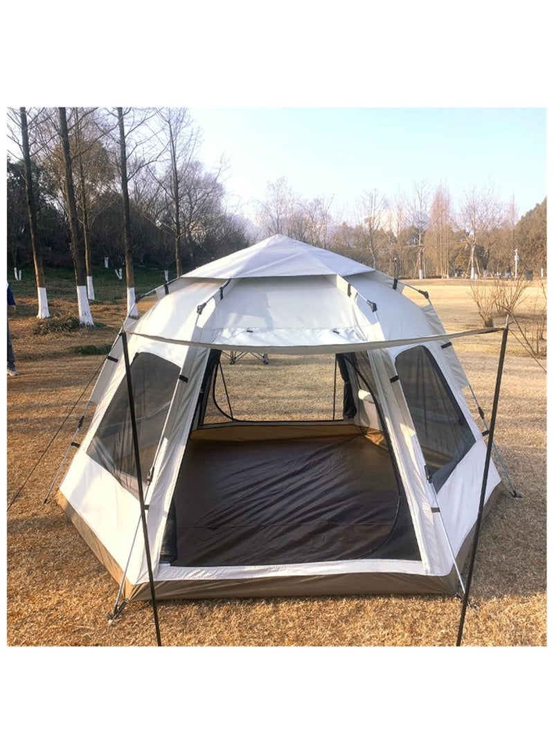 Outdoor Tent for 6 People Automatic Speed-Opening, Portable Folding, Waterproof, UV Protection, Large Space Family Tent for Hiking and Camping.