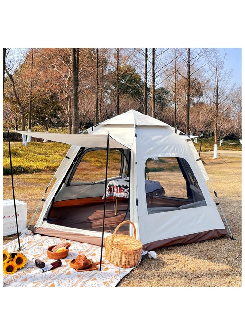 Outdoor Tent for 6 People Automatic Speed-Opening, Portable Folding, Waterproof, UV Protection, Large Space Family Tent for Hiking and Camping.