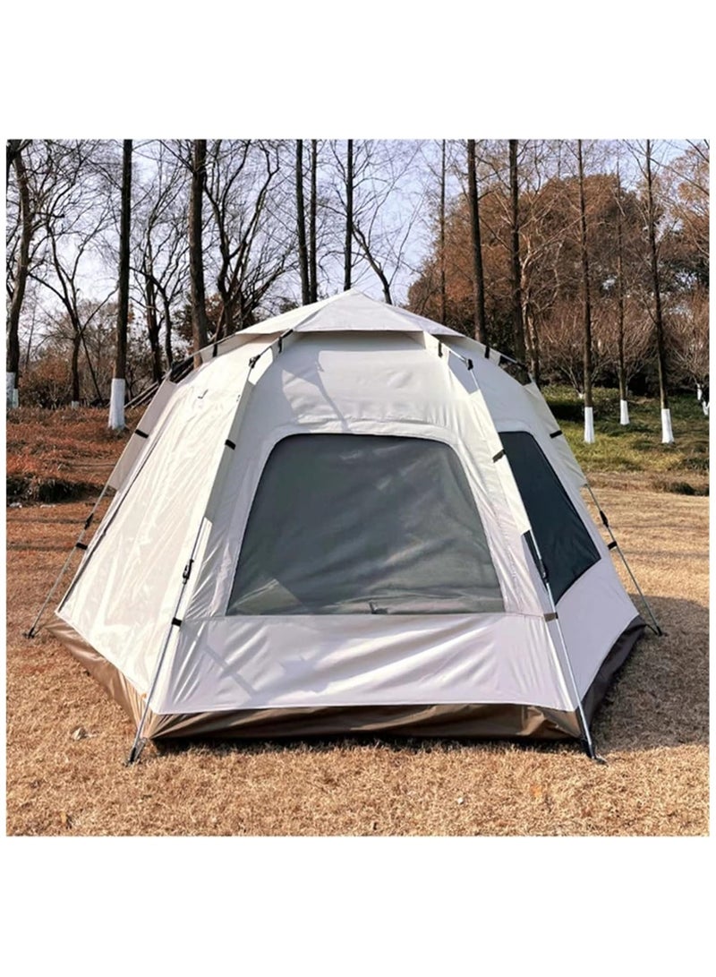 Outdoor Tent for 6 People Automatic Speed-Opening, Portable Folding, Waterproof, UV Protection, Large Space Family Tent for Hiking and Camping.