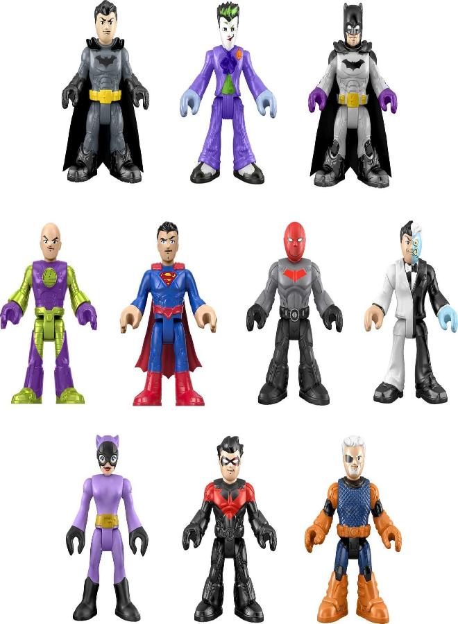 Imaginext DC Super Friends Batman Figure Multipack, Ultimate Hero Villain Match-Up, 10 Characters & 10 Accessories for Ages 3Y+ [Amazon Exclusive]